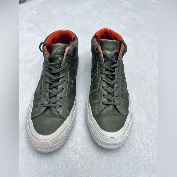 Converse One Star Counter Climate Mid Leather Olive Green Sneakers - Picture 5 of 6